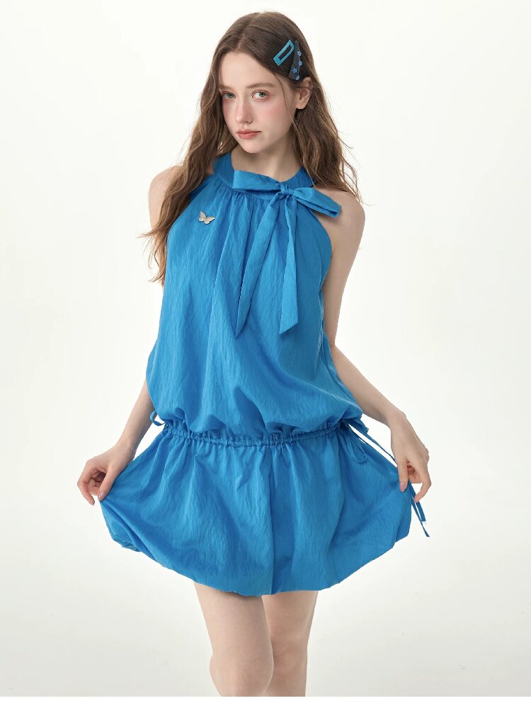Summer Halter Off-Shoulder Dress【s0000017251】