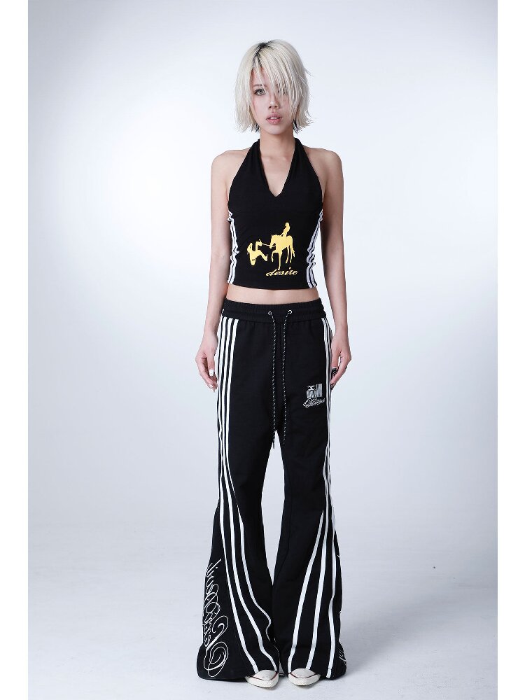 Black Gold Striped Strap Camisole【s0000016631】