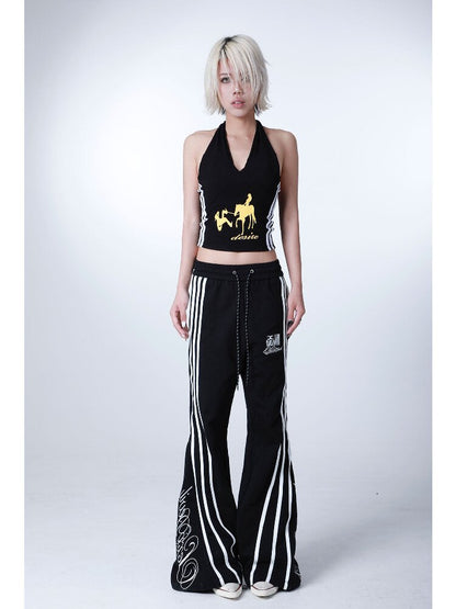 Black Gold Striped Strap Camisole【s0000016631】