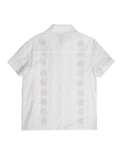 Plaid Lace Bow Short Sleeve Shirt【s0000018541】