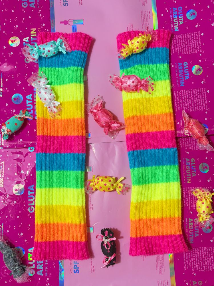 Rainbow striped leggings socks【s0000013298】