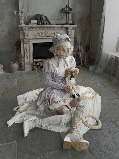 Pull-Up Hem Blouse and Tiered Skirt【s0000014433】