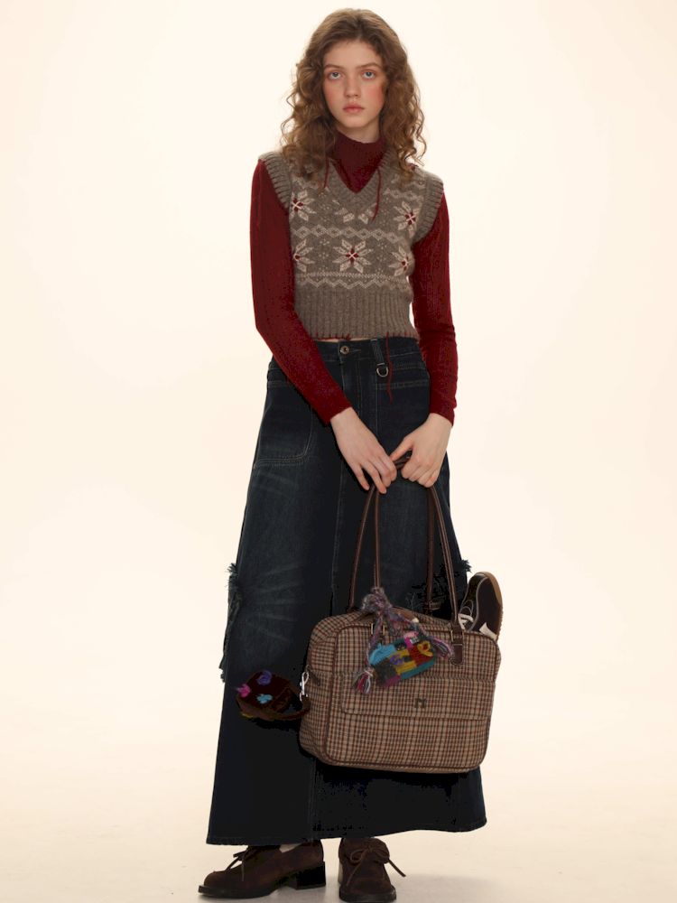 Snowflakev-Neck 니트 언더 셔츠 [S0000006009]