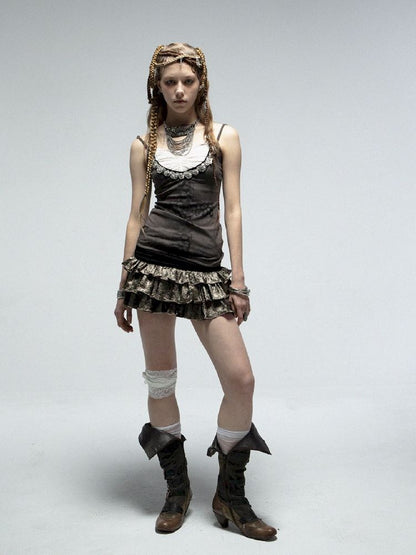 Multi-Layer Pleated Puffy Cake Skirt【s0000012215】