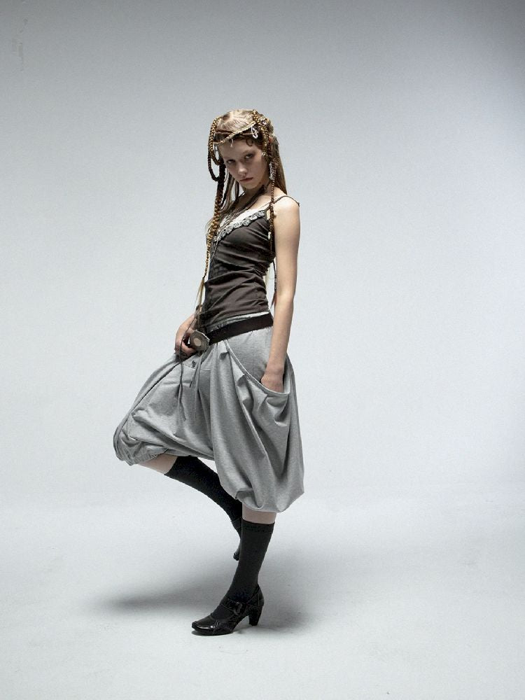 Haren Lantern Five Points Skirt Pants【s0000012209】