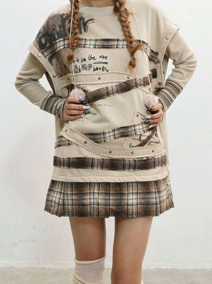 Wasteland Print Detachable Sweatshirt【s0000014831】