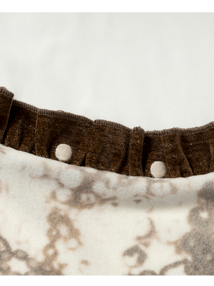 Vintage Baroque Velvet Check Dress【s0000014935】