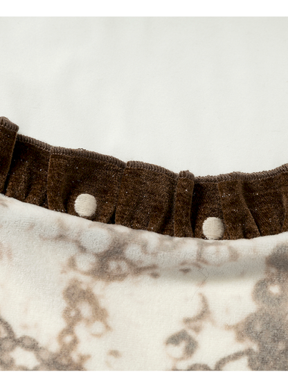 Vintage Baroque Velvet Check Dress【s0000014935】