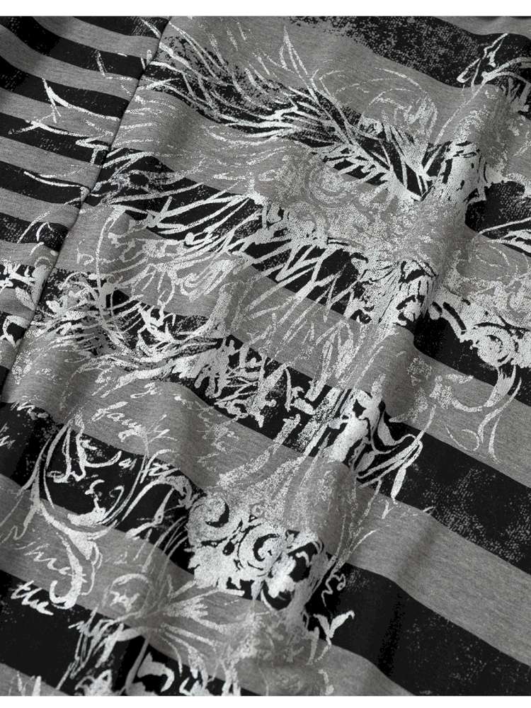 Striped Print Loose Bat Sleeve Dress【s0000014658】