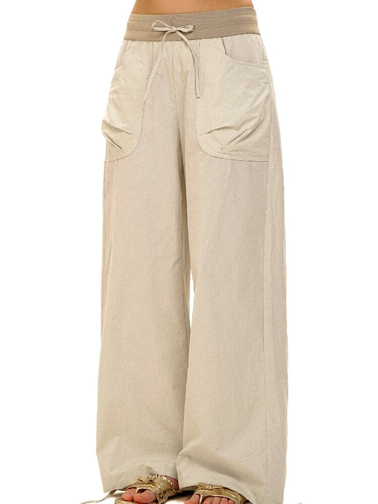 Threaded Waist Drawstring Pants【s0000017438】