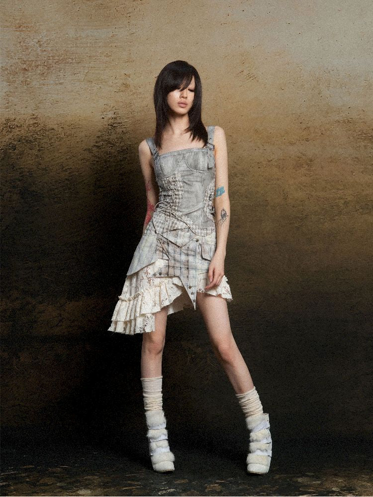 Patchwork Corset Camisole Top【s0000011812】