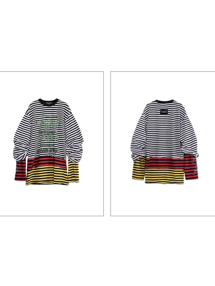 Stacked Stripe Sweatshirt T【s0000009943】