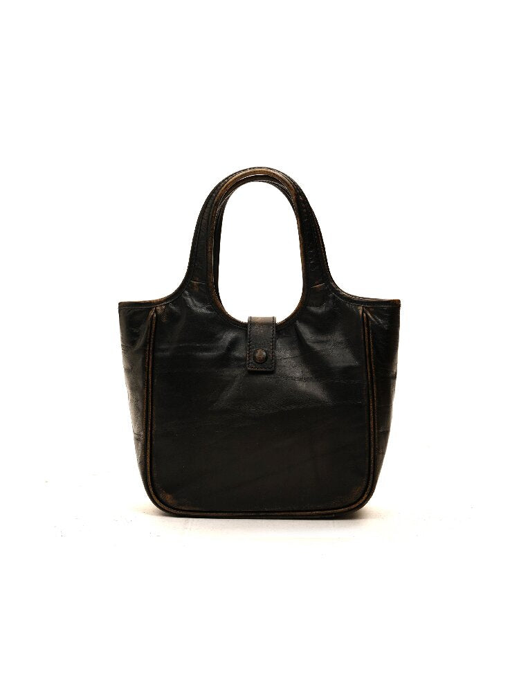 Matte Cowhide Vintage Basket Bag【s0000017914】