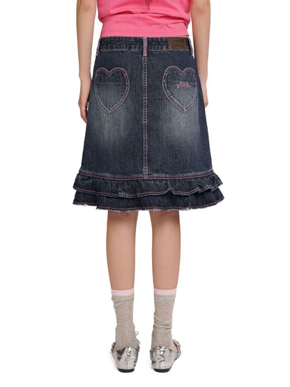 Pink Walking Love Pocket Halter Skirt 【s0000012540】