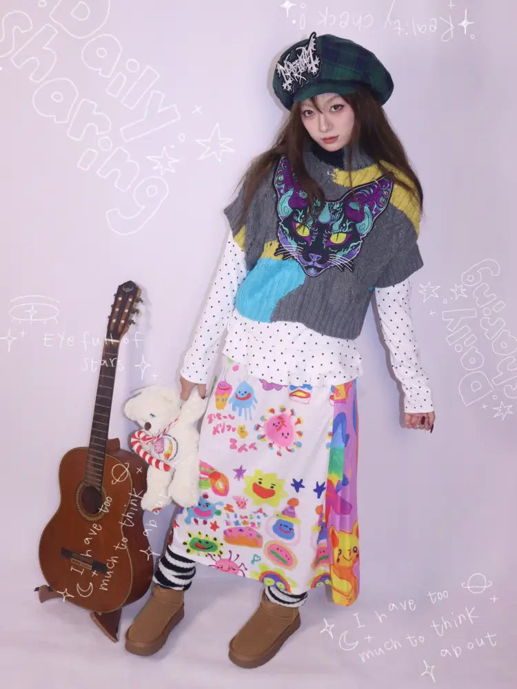 Green Vintage Plaid Beret【s0000014346】