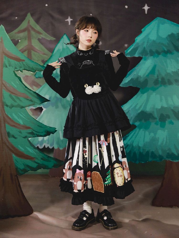 Stereoscopic Embroidered Organs Half Skirt【s0000005682】