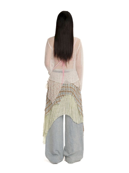 Irregular cut half skirt【s0000012545】