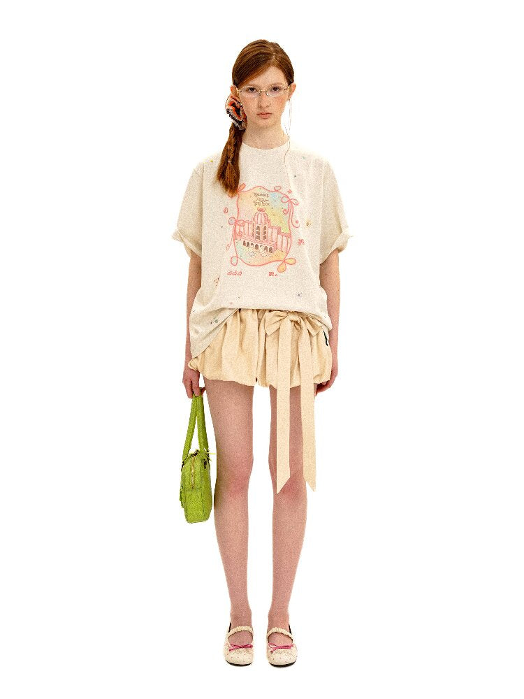 Illustration Rabbit Diamond T-shirt【s0000016093】