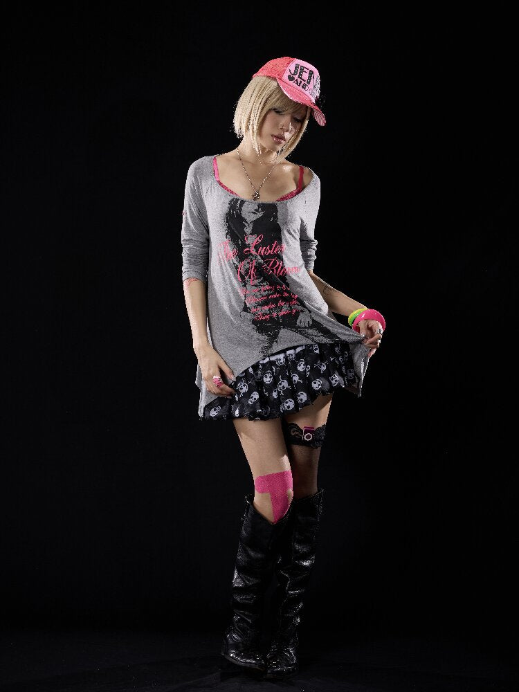 Irregular Sequin Print T-Shirt【s0000018510】