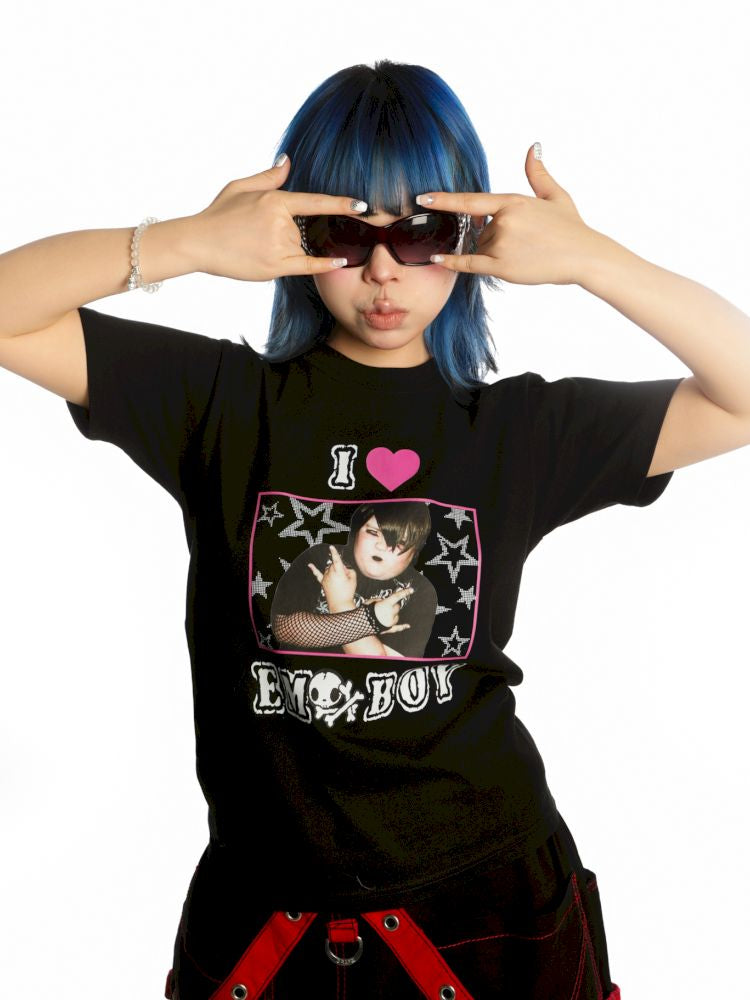 Abipunk rock slogan T-shirt【s0000013173】