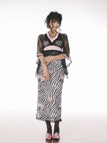 Side Slits Bow Elegant Gal Skirt【s0000017138】