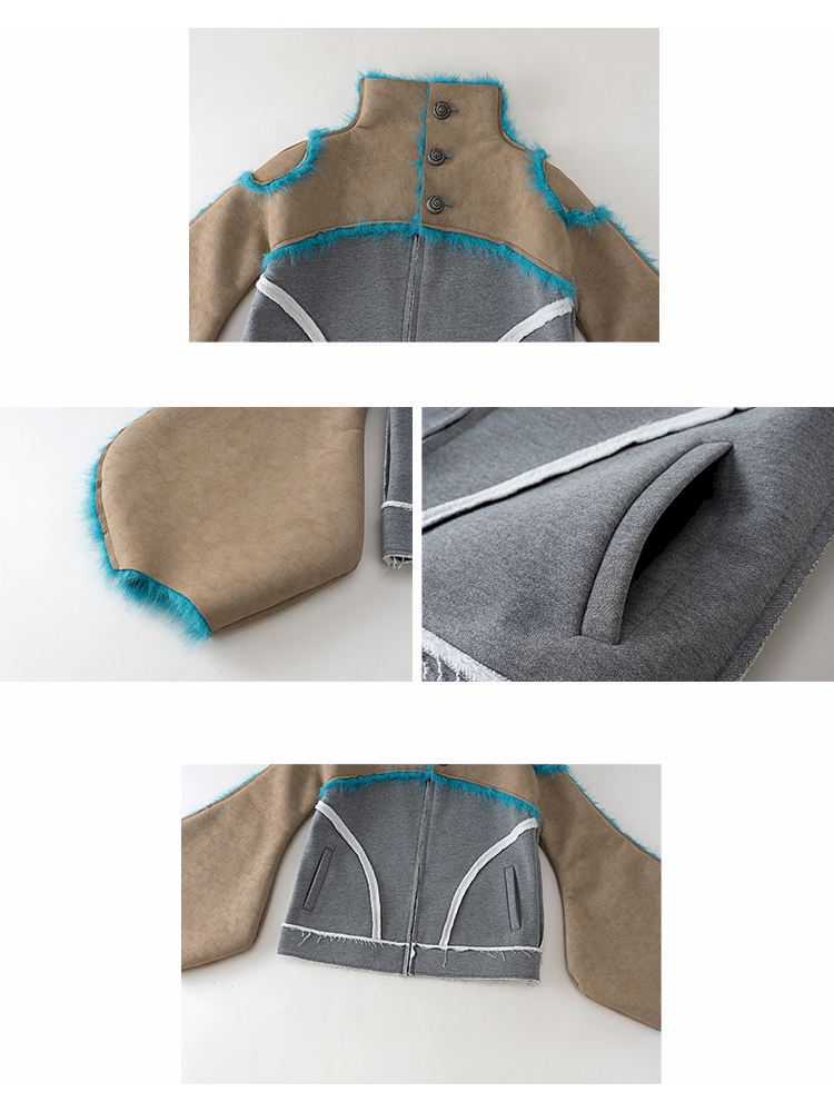 Fur Paneled Polar Fleece Coat【s0000015148】