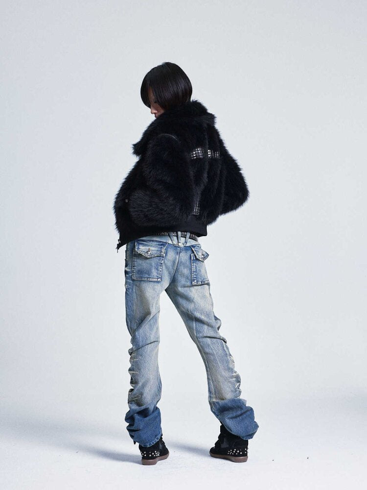 Washed Heavy Work Scimitar Jeans【s0000015559】