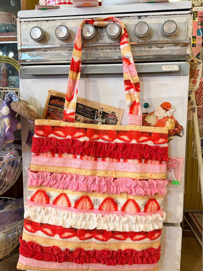 Strawberry Cake Corduroy Bag【s0000015611】