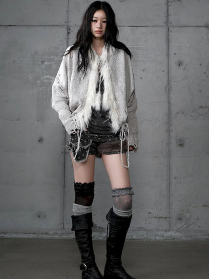 Lazy Knit Batwing Hooded Sweater Jacket【s0000014112】