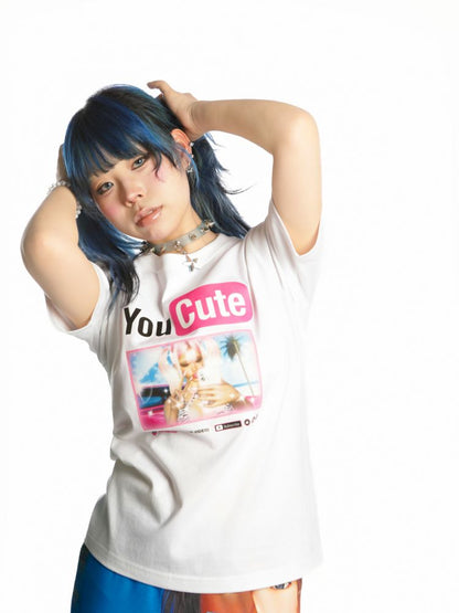 Pure cotton slim-fit straight shoulder T-shirt【s0000013172】