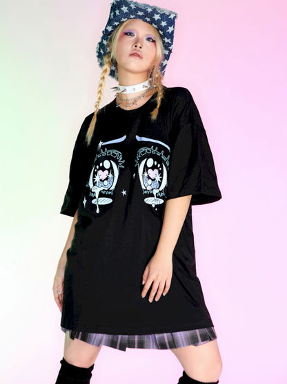 Eyes Loose Short Sleeve American T-Shirt【s0000007163】