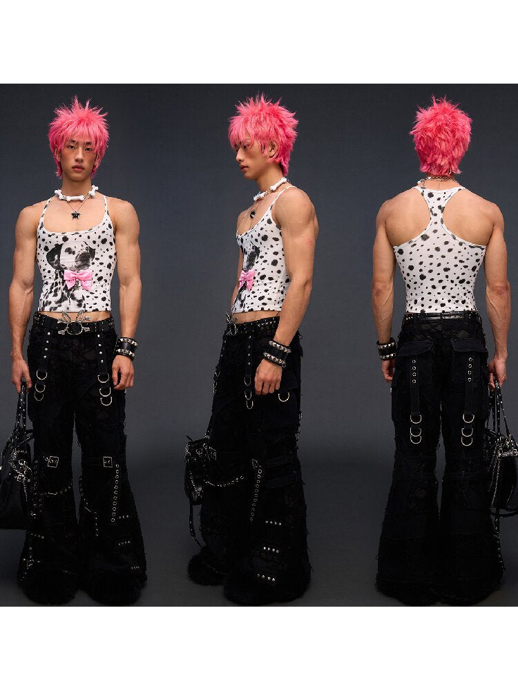 Dalmata Print Camisole Bow Tag【s0000017292】