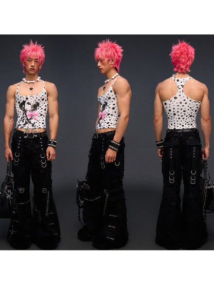 Dalmata Print Camisole Bow Tag【s0000017292】