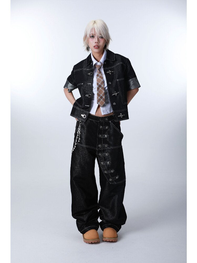 Silver Filigree Topstitch Jeans【s0000016295】