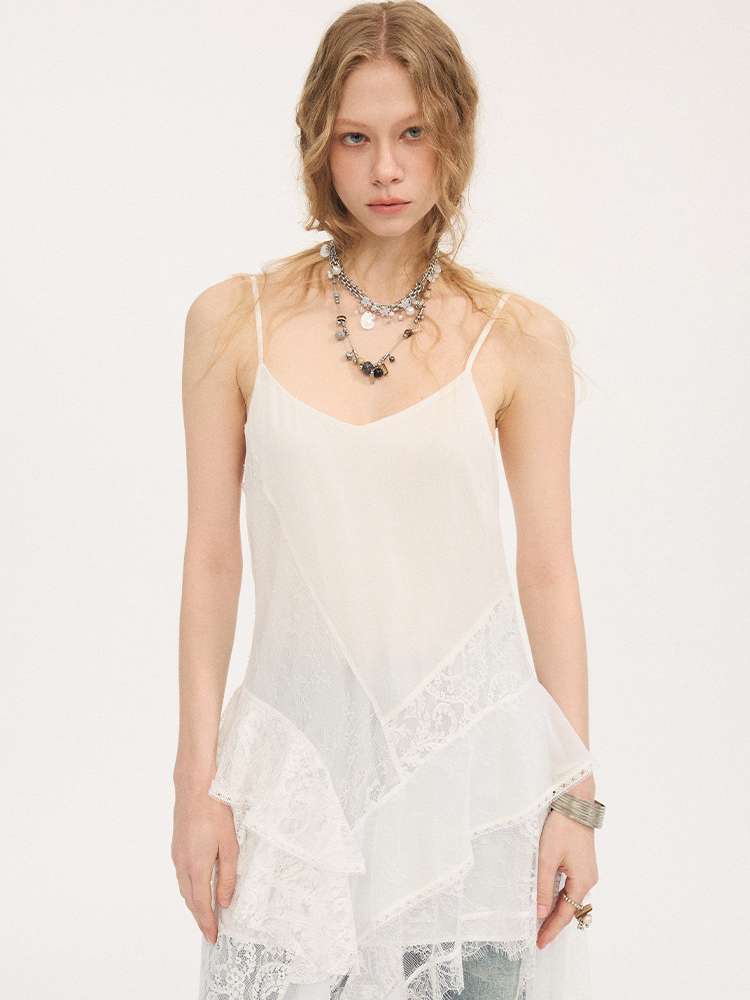 Lace Irregular Patchwork Dress【s0000015411】