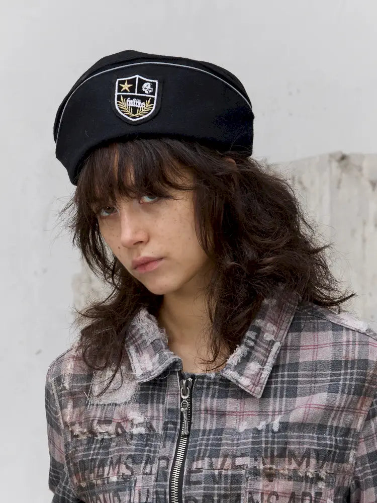 Scottish Tartan Boat Cap Beret【s0000014214】