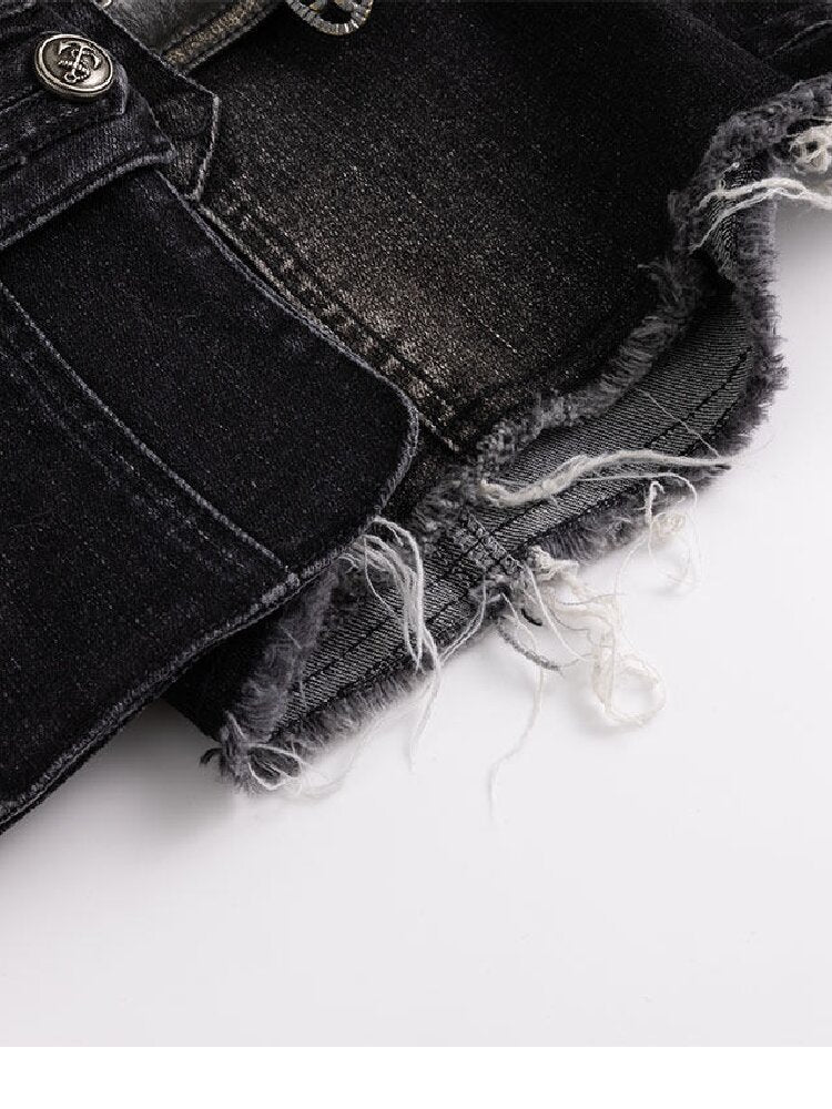 Detachable Pockets Denim Shorts【s0000017498】