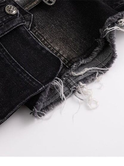 Detachable Pockets Denim Shorts【s0000017498】