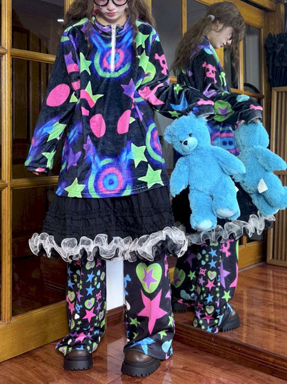 Loose Thin Pile Long Sleeve Top【s0000014630】