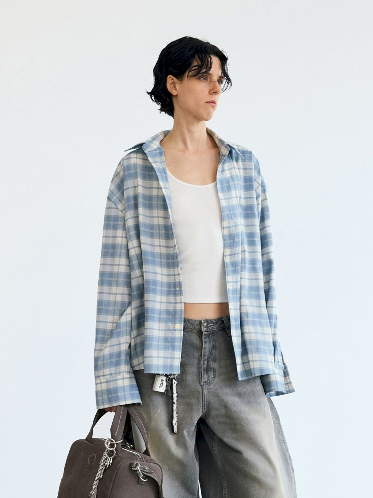 Plaid thin long-sleeved shirt【s0000013202】