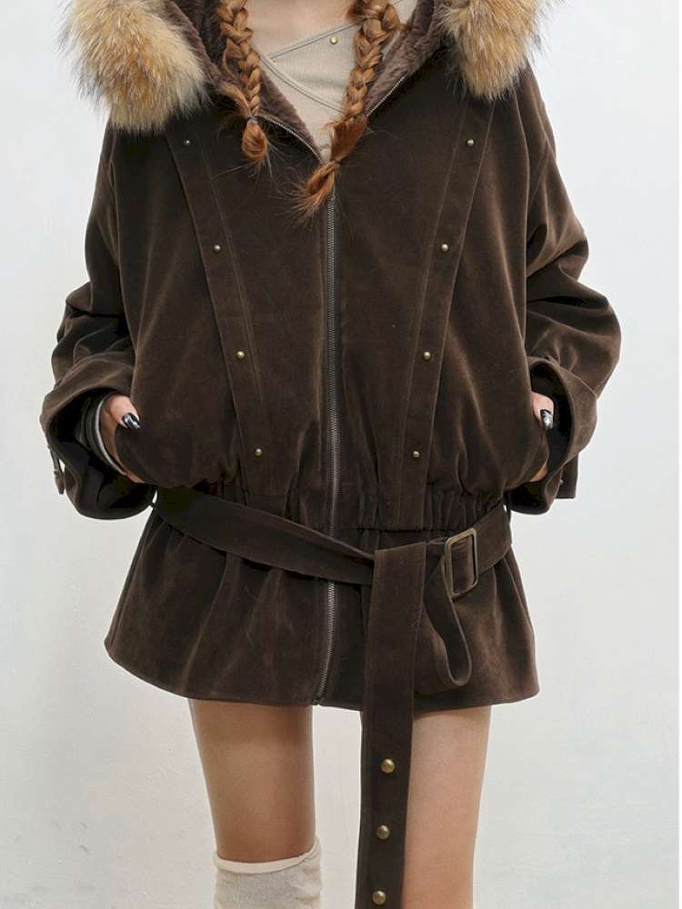 French Velvet Rabbit Fur Jacket【s0000014835】