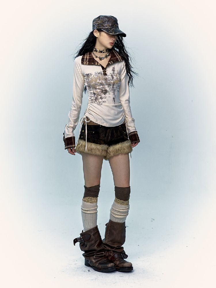 코듀로이 A- 라인 반바지 [S0000011430]