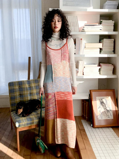 Knit Stretch Spaghetti Strap Dress【s0000013985】