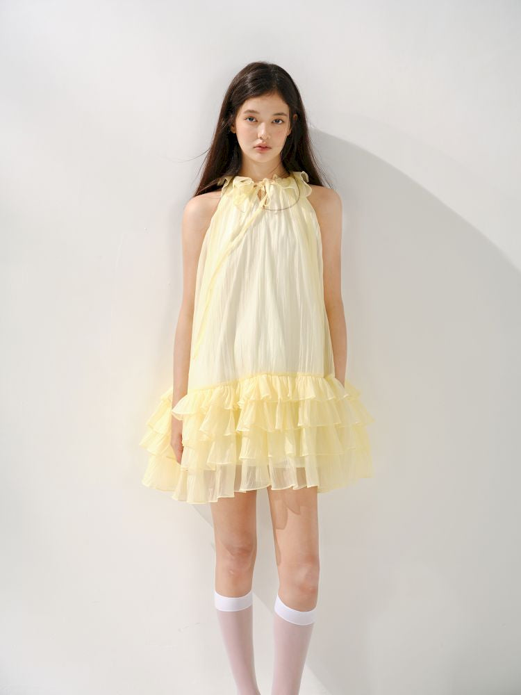 Lace Up Sleeveless Dress【s0000013250】