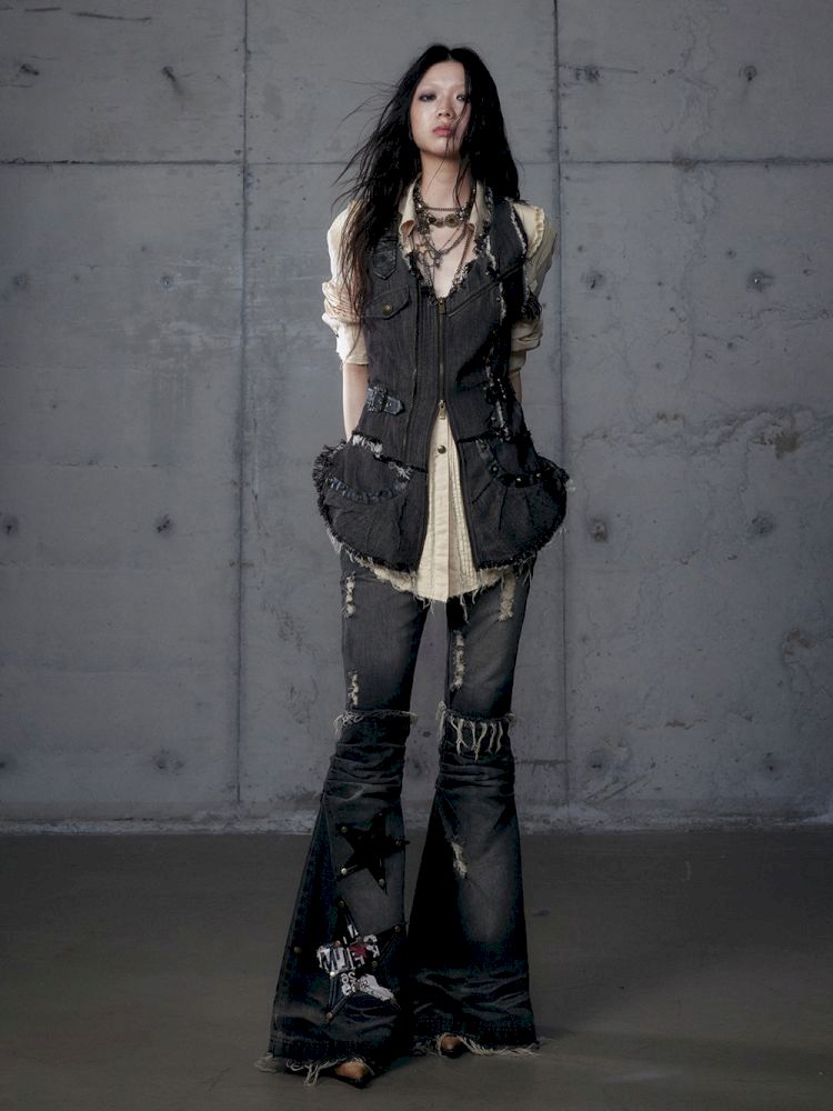 Stacked Waisted Irregular Vest【s0000013472】