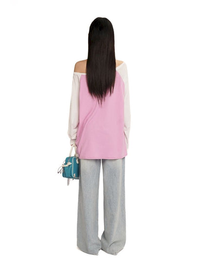 Plunge Long Sleeve T-shirt【s0000012543】