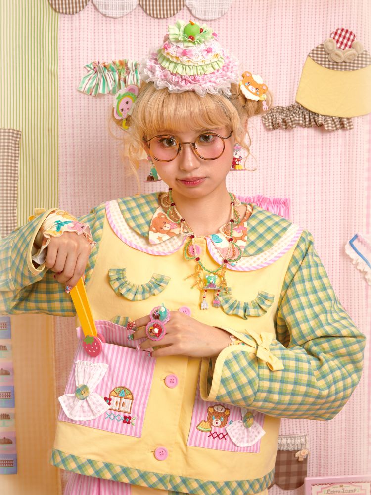 Jacket & Patchwork Half Skirt Set【s0000013703】