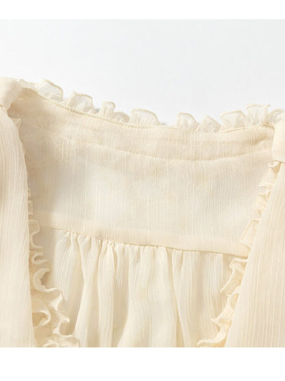 Vintage Court Chiffon Lace Cover-Up【s0000017244】