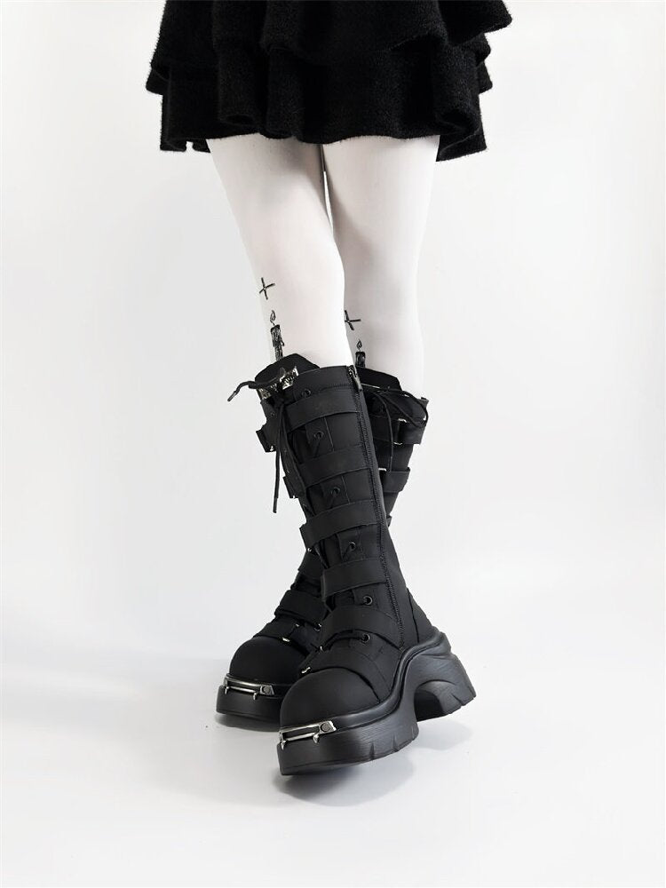 Gothic Nameplate Platform Boots【s0000016371】