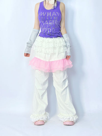Purple Rhinestone Letter Vest【s0000013279】